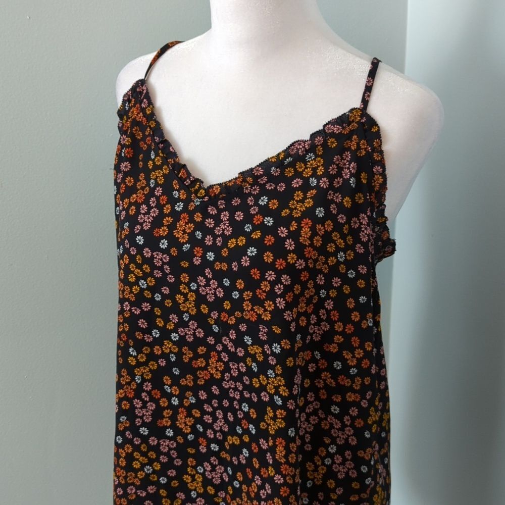 Loft Blue Daisy Floral Ruffle Cami Top - Picture 4 of 8